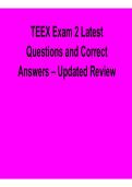 TEEX Exam 2 &ndash; Latest Questions and Correct Answers Updated Review &lpar;2026 Update&rpar;