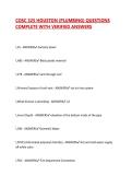 COSC 325 HOUSTON &lpar;PLUMBING&rpar; QUESTIONS COMPLETE WITH VERIFIED ANSWERS
