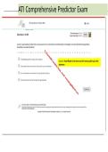 ATI RN COMPREHENSIVE PREDICTOR EXIT EXAM RETAKE 2023-2026 WITH NGN &vert; 180 VERIFIED Q & A&vert;RN ATI Comprehensive Predictor 2023&sol;2026 Exit Exam with NGN 180 Que stions and Answers&period; This document Contains 180 Screenshot Questions and Correct Verified Answers fo