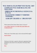 WGU D440 Nutrition Exams Pack Questions and Answers Full Bundle