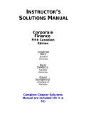 Corporate Finance 5th Edition Instructor Test Bank &vert; Complete Questions & Verified Answers