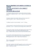 Relias Prophecy RN Medical-Surgical A Exam 2025&sol;2026 Verified Questions Answers Complete Study Guide