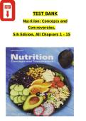 Nutrition&colon; Concepts and Controversies 5th Edition Test Bank by Frances Sizer&comma; Ellie Whitney & Leonard Pich&eacute; &vert; Complete Questions & Verified Answers