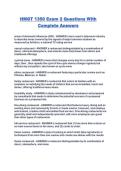 HMGT 1350 Exam 2 Questions With Complete Answers