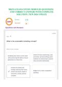 MKTG EXAM 4 STUDY MODULES QUESTIONS AND CORRECT ANSWERS WITH COMPLETE SOLUTION &vert; NEW 2026 UPDATE 