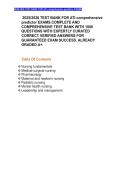 2025&sol;2026 TEST BANK FOR ATI comprehensive predictor EXAMS&period;COMPLETE AND COMPREHENSIVE TEST BANK WITH 1000 QUESTIONS WITH EXPERTLY CURATED CORRECT VERIFIED ANSWERS FOR GUARANTEED EXAM SUCCESS&period; ALREADY GRADED A&plus;&period;
