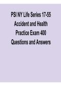PSI NY Life Series 17-55 Accident and Health Practice Exam &ndash; 400 Questions & Answers &lpar;2026 Update&rpar;