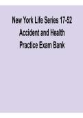 New York Life Series 17-52 Accident and Health &ndash; Practice Exam Bank &lpar;2026 Update&rpar;