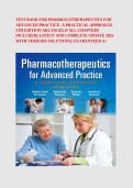 Test Bank for Pharmacotherapeutics for Advanced Practice &vert; Complete Chapters with Answers