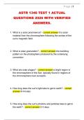 ASTR 1346 TEST 1 ACTUAL  QUESTIONS 2026 WITH VERIFIED  ANSWERS&period; 