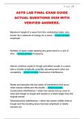 ASTR LAB FINAL EXAM GUIDE  ACTUAL QUESTIONS 2026 WITH  VERIFIED ANSWERS&period; 
