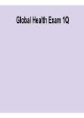 Global Health Exam 1Q Questions and Answers Comprehensive Test Bank 2025&sol; 2026
