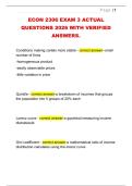 ECON 2306 EXAM 3 ACTUAL  QUESTIONS 2026 WITH VERIFIED  ANSWERS&period;