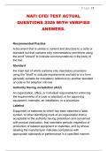 NAFI CFEI TEST ACTUAL  QUESTIONS 2026 WITH VERIFIED  ANSWERS&period; 