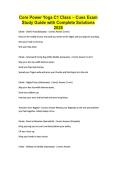 Core Power Yoga C1 Class &ndash; Cues Exam Study Guide with Complete Solutions 2026&sol;2027