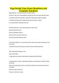 Yoga Sculpt Cues Exam Questions and Complete Solutions