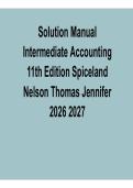 Solution Manual Intermediate Accounting 11th Edition Spiceland Nelson Thomas Jennifer Complete Solutions 2026&sol; 2027