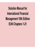 Solution Manual International Financial Management 10th Edition Eun Chapters 1&ndash;21 Complete Solutions with Solution 2026&sol; 2027