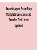 Aceable Agent Exam Prep Complete Questions and Practice Test Latest Updated with Answers and Solution 2025&sol; 2026