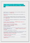 TEXAS WASTE WATER OPERATOR LICENCING LEVEL 111 QUESTIONS AND CORRECT ANSWERS 2026