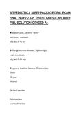 ATI PEDIATRICS SUPER PACKAGE DEAL EXAM FINAL PAPER 2026 TESTED QUESTIONS WITH FULL SOLUTION GRADED A&plus;