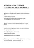 ATI PN 2026 ACTUAL TEST PAPER QUESTIONS AND SOLUTIONS GRADED A&plus;