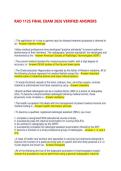 RAD 1125 FINAL EXAM 2026 VERIFIED ANSWERS