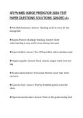 ATI PN MED SURGE PREDICTOR 2026 TEST PAPER QUESTIONS SOLUTIONS GRADED A&plus;