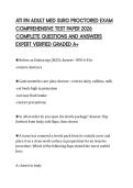 ATI RN ADULT MED SURG PROCTORED EXAM COMPREHENSIVE TEST PAPER 2026 COMPLETE QUESTIONS AND ANSWERS EXPERT VERIFIED GRADED A&plus;