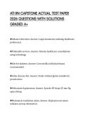 ATI RN CAPSTONE ACTUAL TEST PAPER 2026 QUESTIONS WITH SOLUTIONS GRADED A&plus;