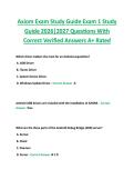 Axiom Exam Study Guide Exam 1 Study  Guide 2026&vert;2027 Questions With  Correct Verified Answers A&plus; Rated 