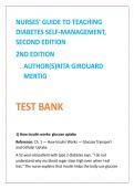 Nursing TestBank2026&colon; Diabetes Test Bank &plus; NCLEX Diabetes Questions &vert; Mertig DSME Study Guide with Rationales