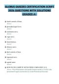 GLOBUS QUIZZES CERTIFICATION SCRIPT 2026 QUESTIONS WITH SOLUTIONS GRADED A&plus;