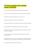 401 Exam Questions with complete solution 2025&sol;2026