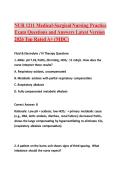 NUR 1211 Medical-Surgical Nursing Practice Exam Questions and Answers Latest Version 2026 Top Rated A&plus; &lpar;MDC&rpar;