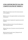ATI RN CAPSTONE PRACTICE Q&A 2026 COMPLETE SOLUTION SET GRADED A&plus;