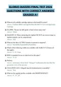 GLOBUS QUIZZES FINAL TEST 2026 QUESTIONS WITH CORRECT ANSWERS GRADED A&plus;
