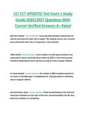 CCI CCT UPDATED Test Exam 1 Study  Guide 2026&vert;2027 Questions With  Correct Verified Answers A&plus; Rated 