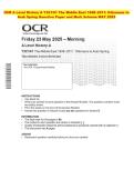 OCR A Level History A  2025 &colon; Complete QP & MS Set
