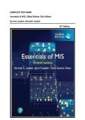 COMPLETE TEST BANK Essentials of MIS&comma; Global Edition 15th Edition by Jane Laudon&comma; Kenneth Laudon
