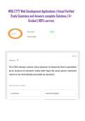 WGU C777 Web Development Applications &vert; Actual Verified Study Questions and Answers complete Solutions &vert; A&plus; Graded &vert; 100&percnt; correct
