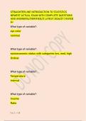 STRAIGHTERLINE INTRODUCTION TO STATISTICS NEWEST ACTUAL EXAM WITH COMPLETE QUESTIONS  AND ANSWERS&sol;&sol;VERIFIED&sol;&sol;&vert; LATEST 2026&sol;27 &vert; RATED  A&plus;