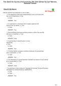 Test Bank for Survey of Accounting 10th Edition by Warren &vert; Complete Chapters with Answers