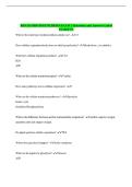 BIOLOGY 116 Exam Questions And Answers