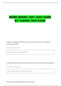 UMO EXAM QUESTIONS AND CORRECT ANSWERS