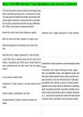 Nurs 310 HESI Review Test Questions and Answers Rated A