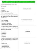 PATHO Exam 2 Test Questions and Answers Graded A