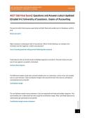 ACCT 526 Final Exam&vert; Questions and Answers Latest Updated &lpar;Graded A&plus;&rpar; University of Louisiana &comma; Exams of Accounting