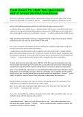Final Exam Pn 1006 Test Questions with Correct Verified Solutions&period;