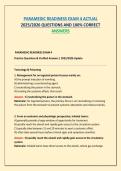 PARAMEDIC READINESS EXAM 4 ACTUAL 2025&sol;2026 QUESTIONS AND 100&percnt; CORRECT ANSWERS